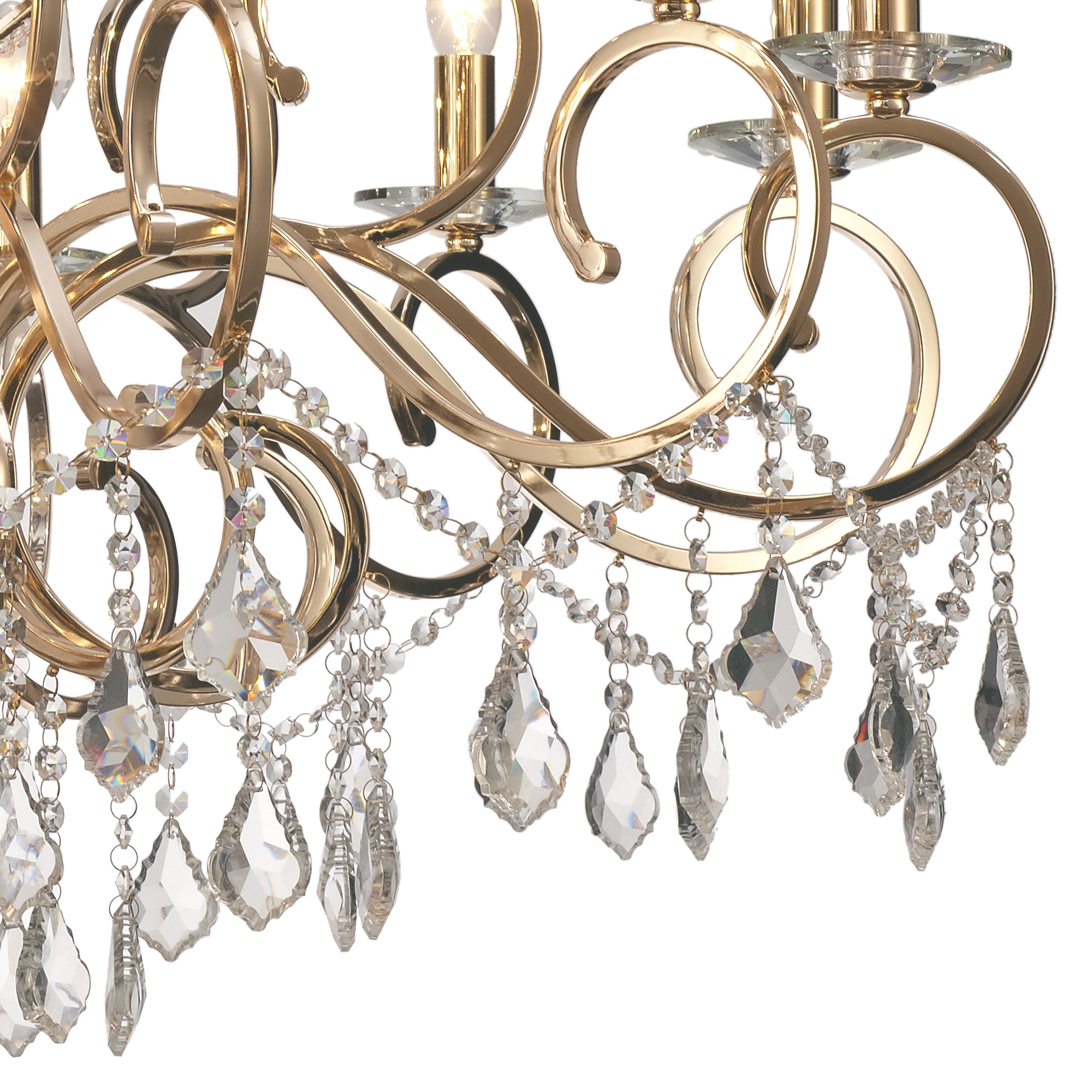 Torino Crystal Ceiling Lights Diyas Tiered Crystal Fittings